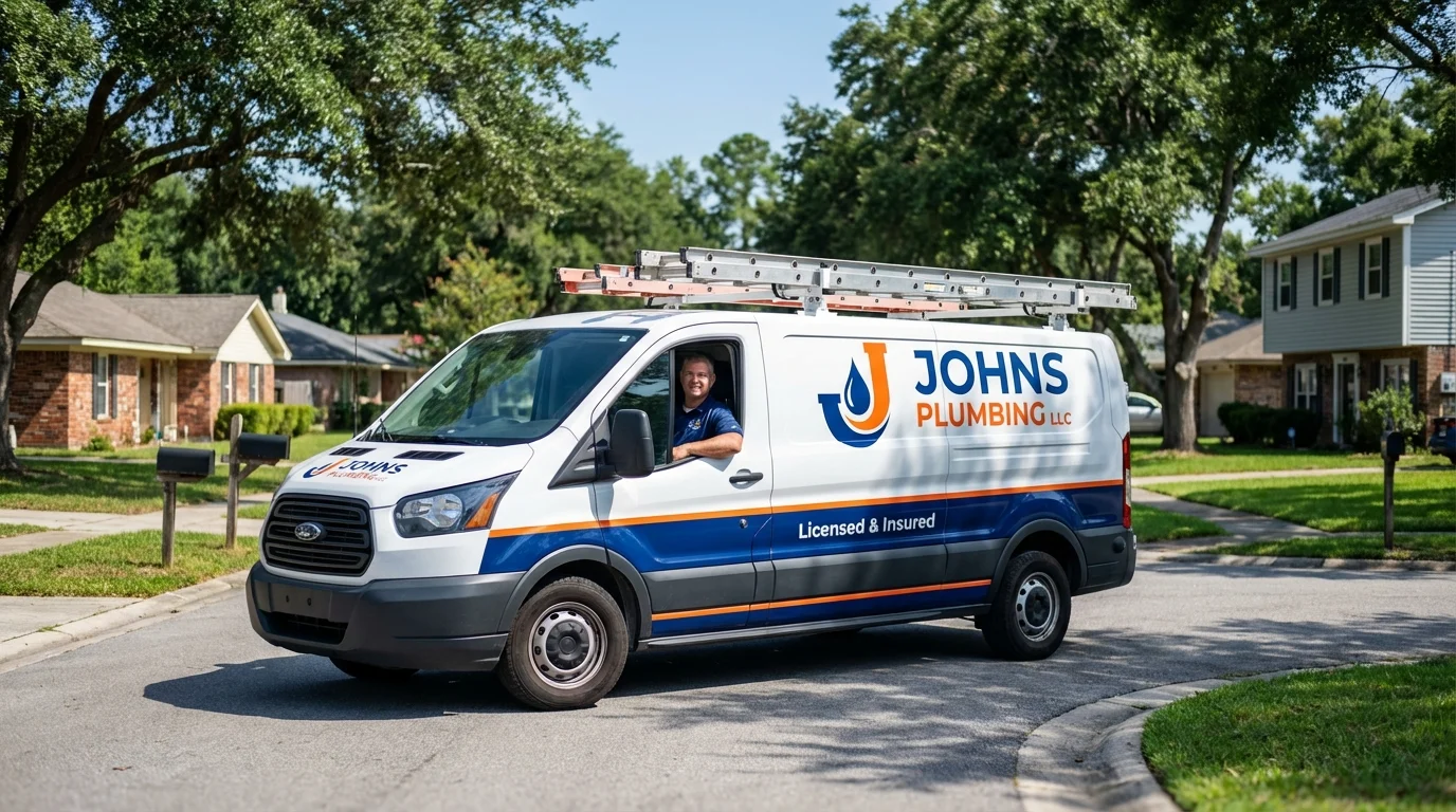 Johns Plumbing LLC service van in Tucumcari, NM