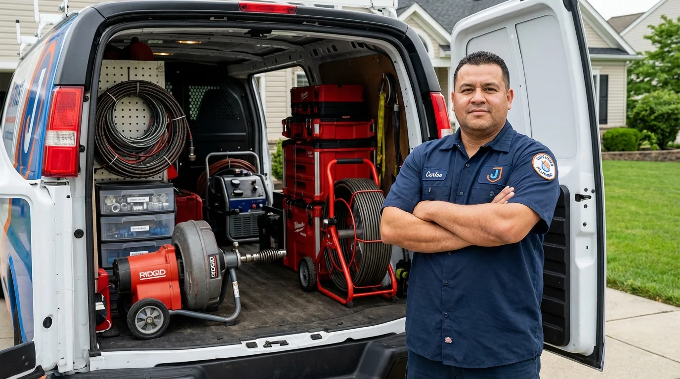 Professional drain cleaning equipment and Johns Plumbing LLC plumber in Tucumcari