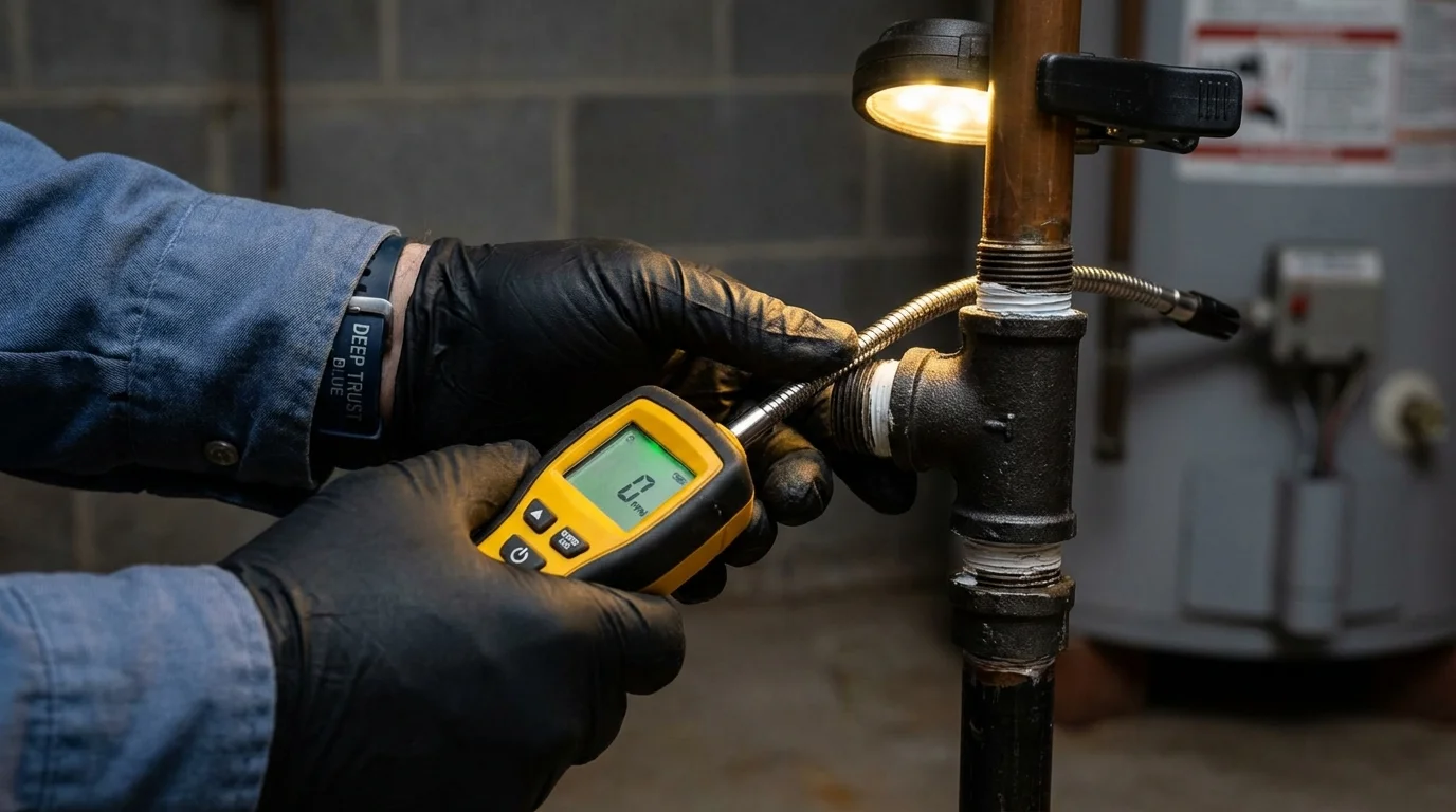 Gas leak detection with electronic sniffer by Johns Plumbing LLC in Tucumcari