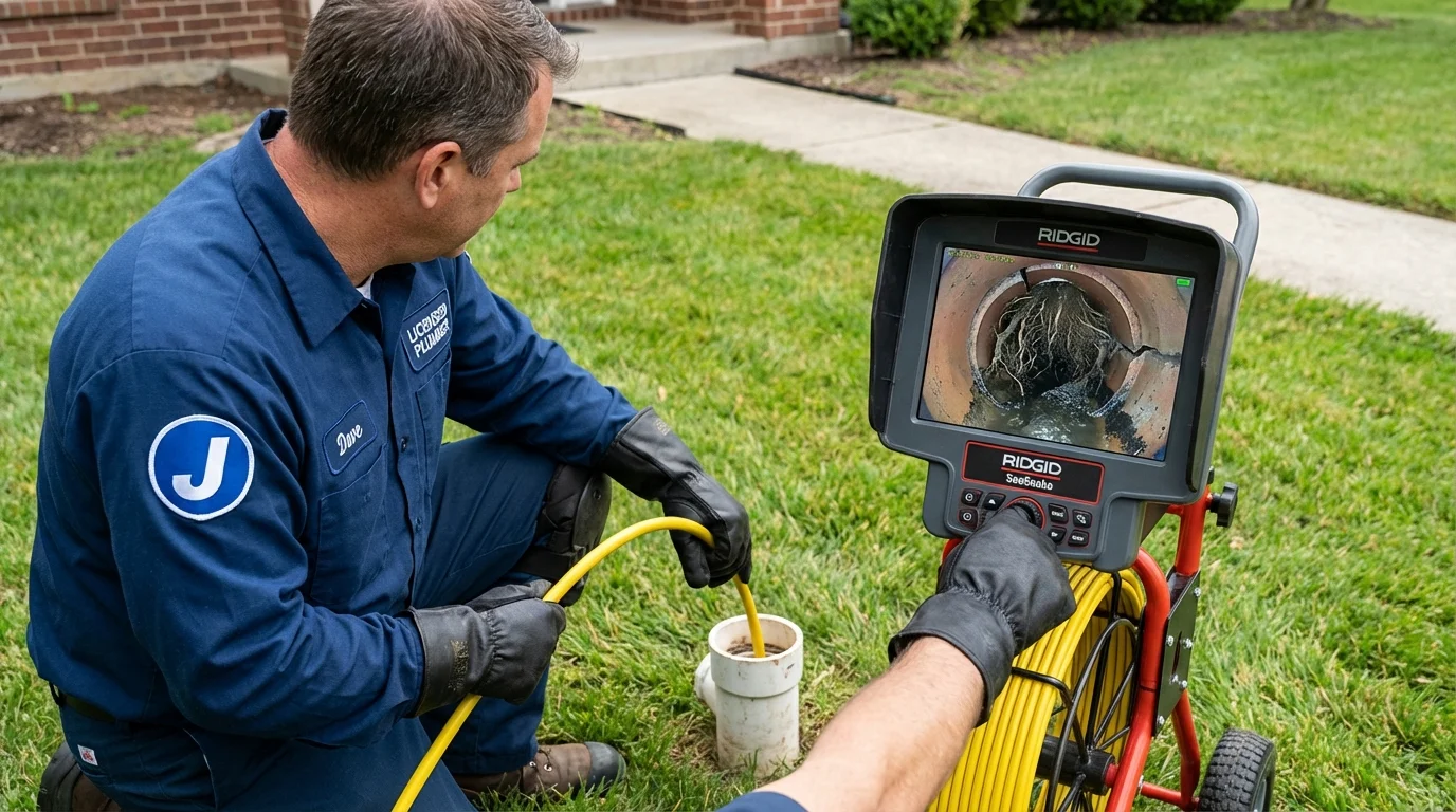Sewer camera inspection being performed by Johns Plumbing LLC in Tucumcari
